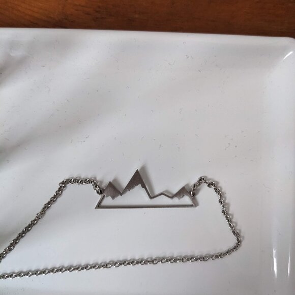 Handmade Silver Mountain Range Necklace - Picture 3 of 3